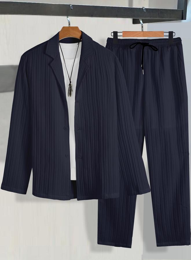 تايك تو طقم بليزر مكسر وبنطلون - Image 1